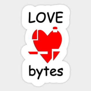 Love bites bytes Sticker